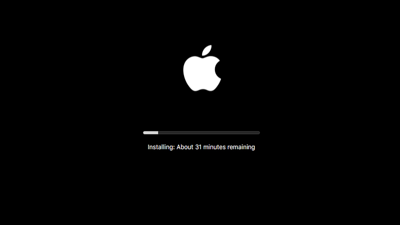 mac os update download stuck